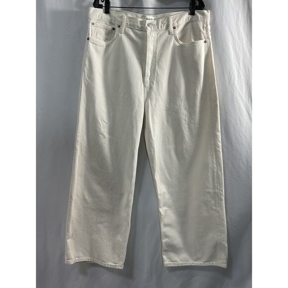 Agolde 'Ren' White Cotton Denim Jean Size 34 - Picture 2 of 5